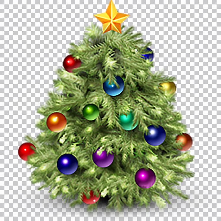 Adornos De Navidad Árbol Verde Realista Archivo Png Descargar