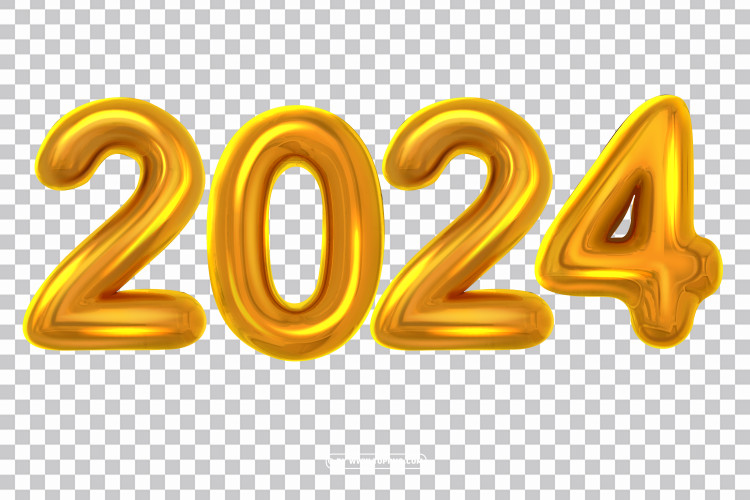 Feliz Año Nuevo 2024 Número PNG Fotos