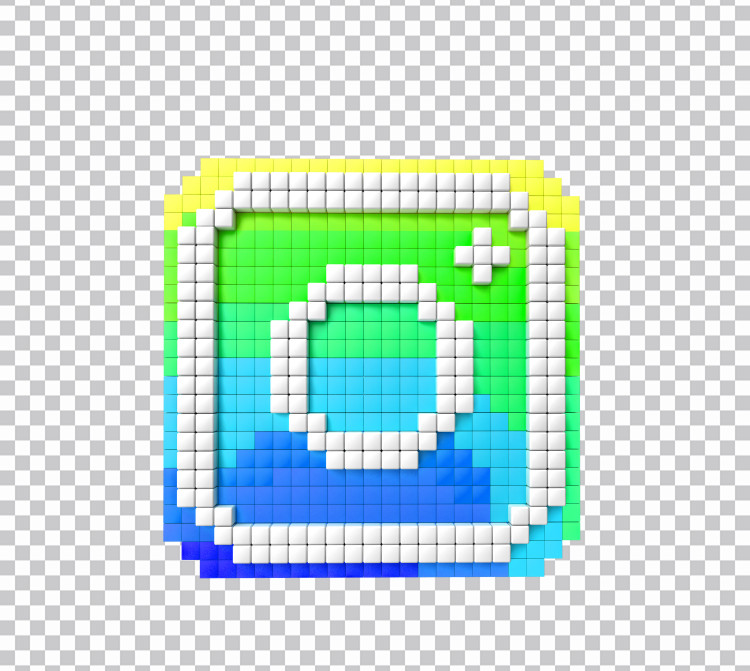 Instagram Icono Logo Pixel Art 3D PNG Imágenes fREE