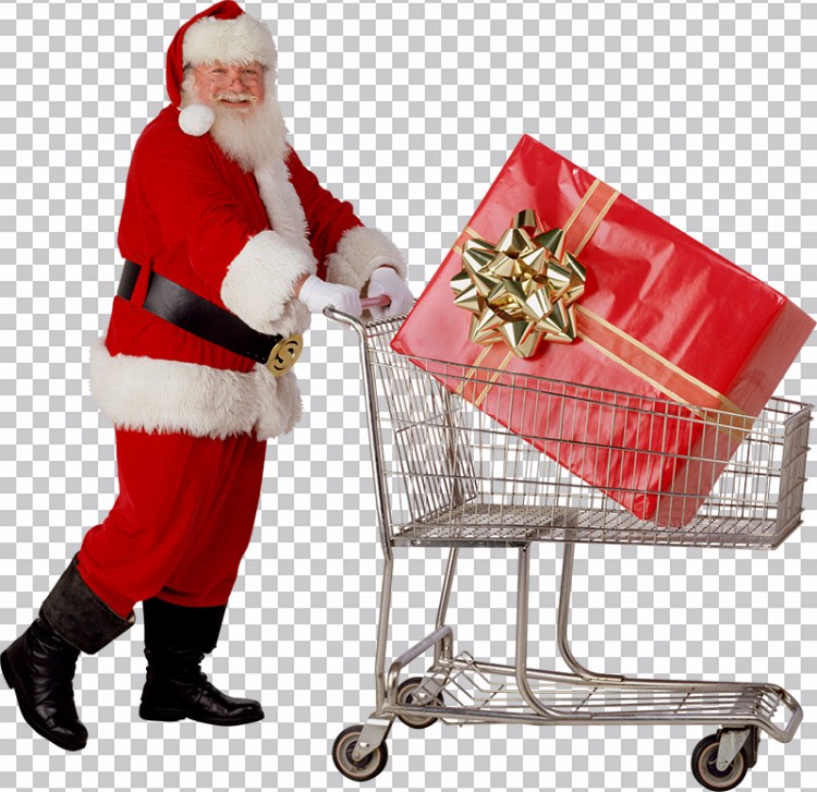 Papá Noel Comprando Regalos Png Imágenes Transparentes