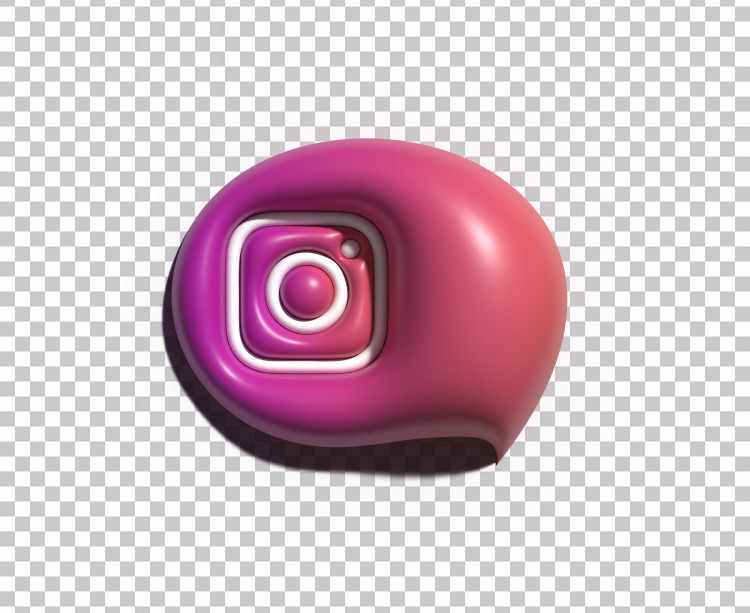Rojo  D Instagram Logo PNG Descargar